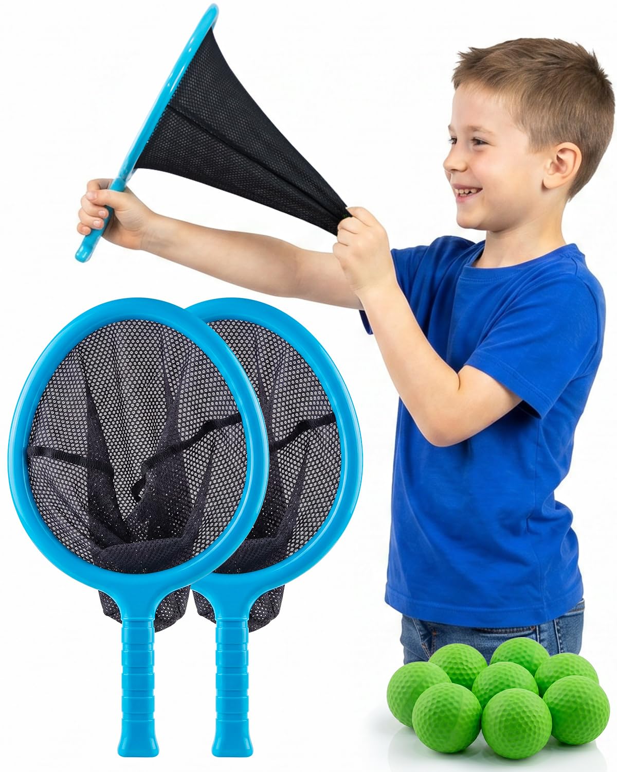 Qrooper Shoot and Catch Game Slingshot Scoop Ball Set Outdoor Games 